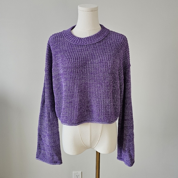wild fable Sweaters - Wild fable M cropped knit Purple Women's Sweater